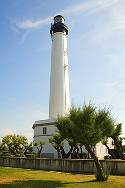 Low angle view of a lighthouse, Phare de Biarritz, Biarritz, Pays Basque, Aquitaine, France