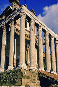 Low angle view of columns, Rome, Italy