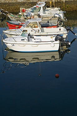 Boats docked at a port, Port Des Pecheurs, Biarritz, France