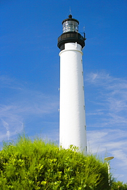 Low angle view of a lighthouse, Phare De Biarritz, Biarritz, Pays Basque, Aquitaine, France