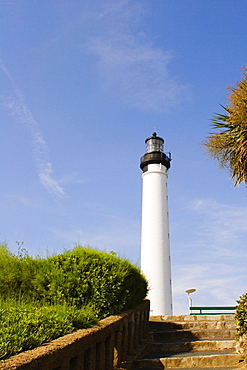 Low angle view of a lighthouse, Phare de Biarritz, Biarritz, Pays Basque, Aquitaine, France