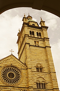 Low angle view of a cathedral, Genoa Cathedral, Genoa, Liguria, Italy