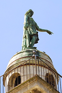 Low angle view of a statue, Place des Quinconces, Bordeaux, France