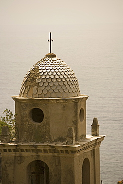 High section view of a church, Church of Santa Margherita d'Antiochia, Italian Riviera, Cinque Terre National Park, Vernazza, La Spezia, Liguria, Italy