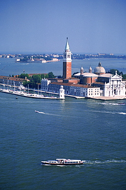 High angle view of a cathedral, St. Mark's Cathedral, San Giorgio Maggiore, Venice, Veneto, Italy