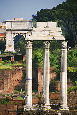 Columns of an old ruin, Roman Forum, Rome, Italy