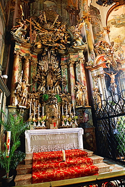 Altar in a cathedral, Hall, Austria