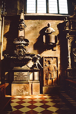 Statues in a cathedral, St Stephens Cathedral, Vienna, Austria