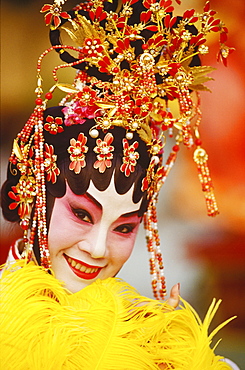 Portrait of a female opera performer, Hong Kong, China