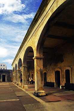 Side view of an ancient fort, San Juan, Puerto Rico