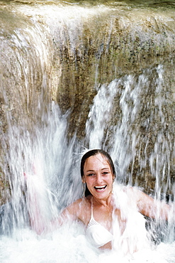 View of Ann Purcell under Dunn's Falls, Jamaica