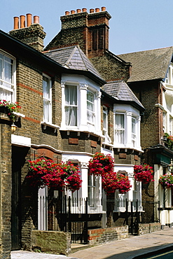 Side view of row houses, Greenwich, England