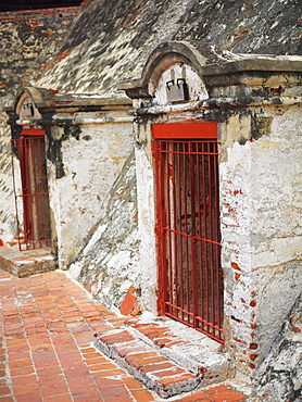 Prison cell in a castle, Castillo de San Felipe, Cartagena, Colombia