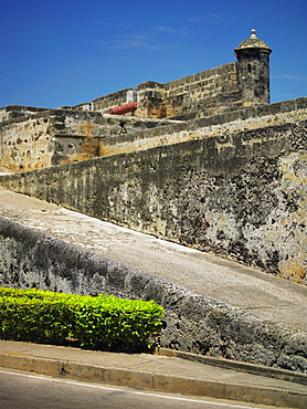 Low angle view of a castle, Castillo de San Felipe, Cartagena, Colombia