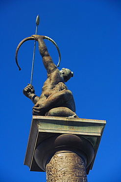 Low angle view of a statue in a city, Miami, Florida, USA