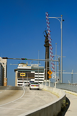 Taxi on a highway, Miami, Florida, USA