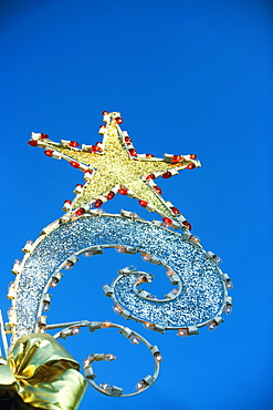 Low angle view of a star shaped light