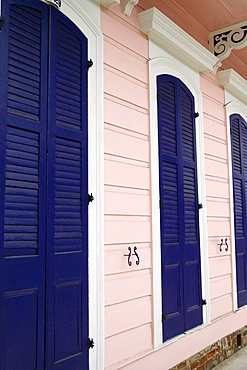 Close-up of closed doors of a building, New Orleans, Louisiana, USA