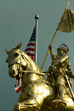 Low angle view of a statue of St. Joan Of Arc, New Orleans, Louisiana, USA