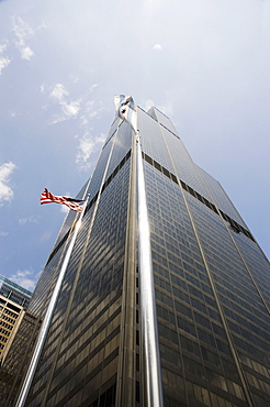 Low angle view of a skyscraper, Chicago, Illinois, USA