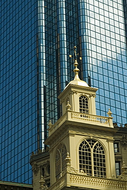 High section view of a building, Boston, Massachusetts, USA