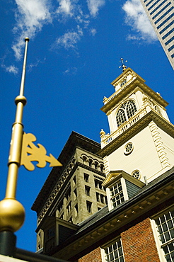 Low angle view of buildings, Boston, Massachusetts, USA