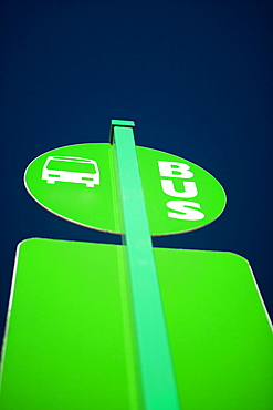 Low angle view of an information board, Miami, Florida, USA