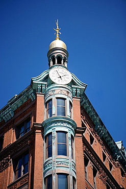 Low angle view of the corner a building, Washington DC, USA