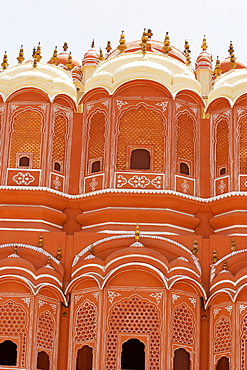 Facade of a palace, Hawa Mahal, Jaipur, Rajasthan, India