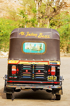 Rear view of a rickshaw, Jaipur, Rajasthan, India