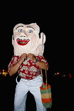 Man wearing a mask and standing