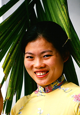 Portrait of a young woman smiling