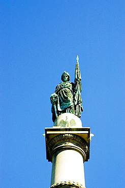 Low angle view of the Civil War Statue, Boston, Massachusetts, USA