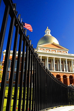 Low angle view of a building, Massachusetts State Capitol, Boston, Massachusetts, USA