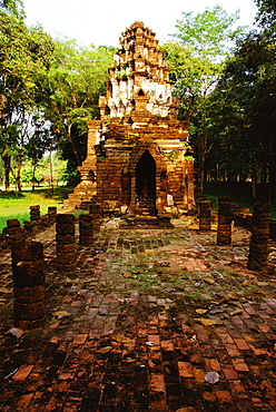 Old ruin of a temple, Amphoe Si Satchanalai, Sukhothai, Thailand