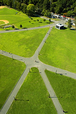 High angle view of a park, Boston, Massachusetts, USA