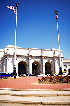 Facade of the Union Station, Washington DC, USA