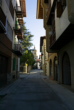 High angle view of an empty alleyway, Spain