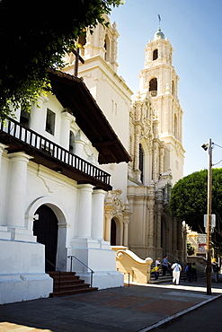 Side profile of a church, Mission Dolores, San Francisco, California, USA