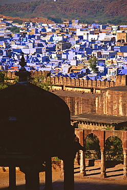 High angle view of a cityscape, Jodhpur, Rajasthan, India