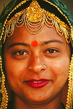 Portrait of a mid adult woman smiling, Jaipur, Rajasthan, India