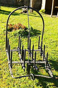 High angle view of an antique plough, Spain