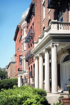 Low angle view of buildings, Washington DC, USA