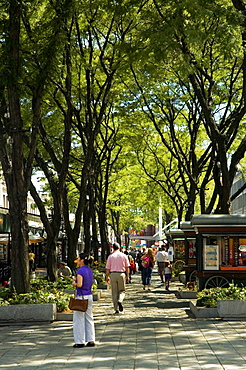 Group of people in a market, Boston, Massachusetts, USA