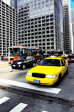 Traffic on a road, Chicago, Illinois, USA