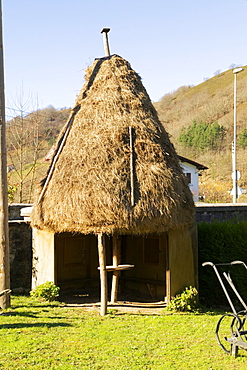 Facade of a thatched hut, Spain