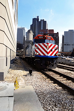 Train on a railroad track