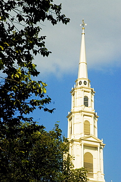 Low angle view of a church spire, Old North Church, Boston, Massachusetts, USA