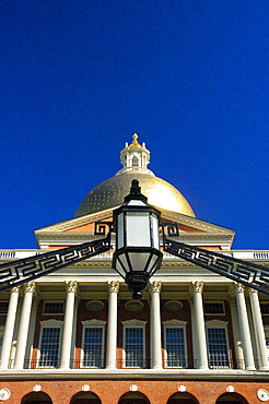 Low angle view of a building, Massachusetts State Capitol, Boston, Massachusetts, USA