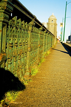 Close-up of the sidewalk on a bridge, Longfellow bridge, Boston, Massachusetts, USA